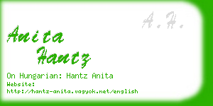 anita hantz business card